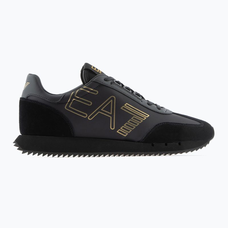 EA7 Emporio Armani Black & White Vintage triple black/gold shoes