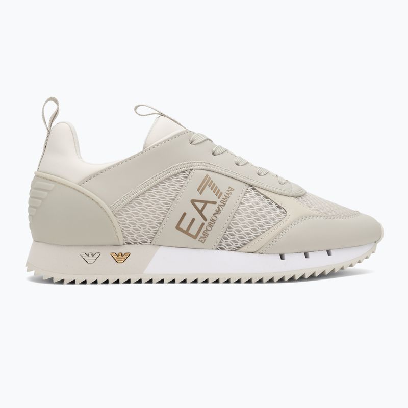 EA7 Emporio Armani Black & White Laces silver birch/gold shoes 2