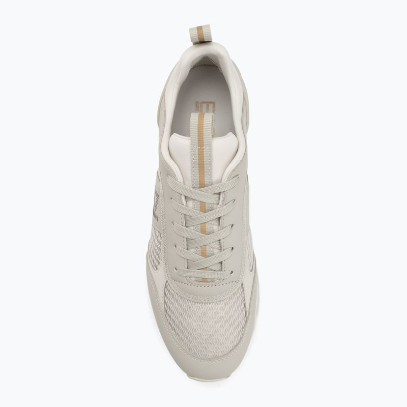 EA7 Emporio Armani Black & White Laces silver birch/gold shoes 5