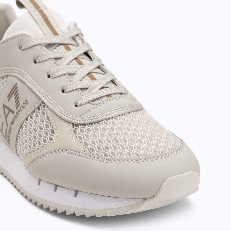 EA7 Emporio Armani Black & White Laces silver birch/gold shoes 7