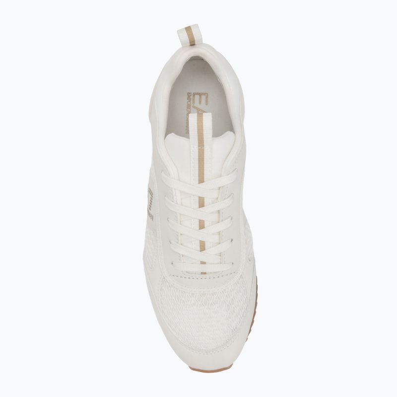 EA7 Emporio Armani Black & White Laces triple off wht/gold shoes 5