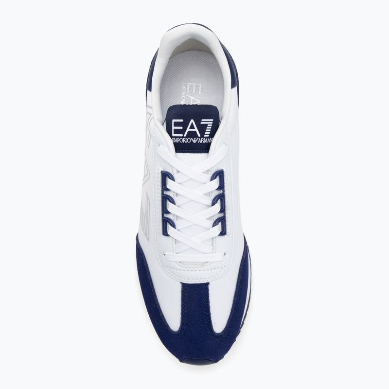 EA7 Emporio Armani Black & White Vintage white/medieval blu shoes 5