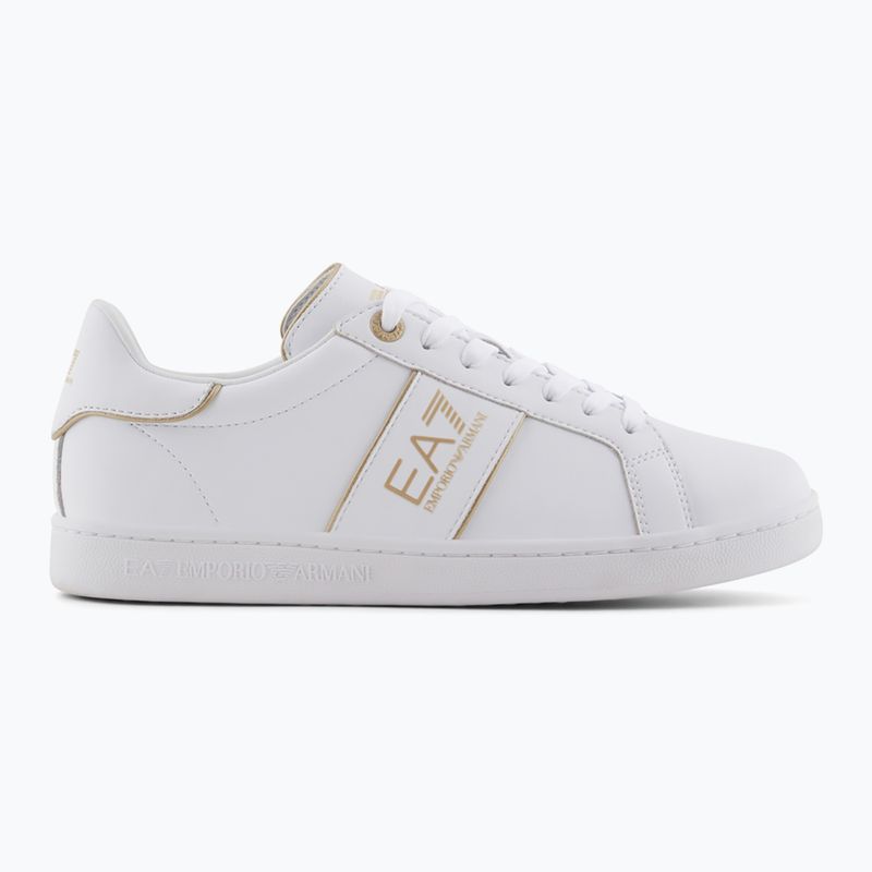 EA7 Emporio Armani Classic Logo full wht/gold detail shoes