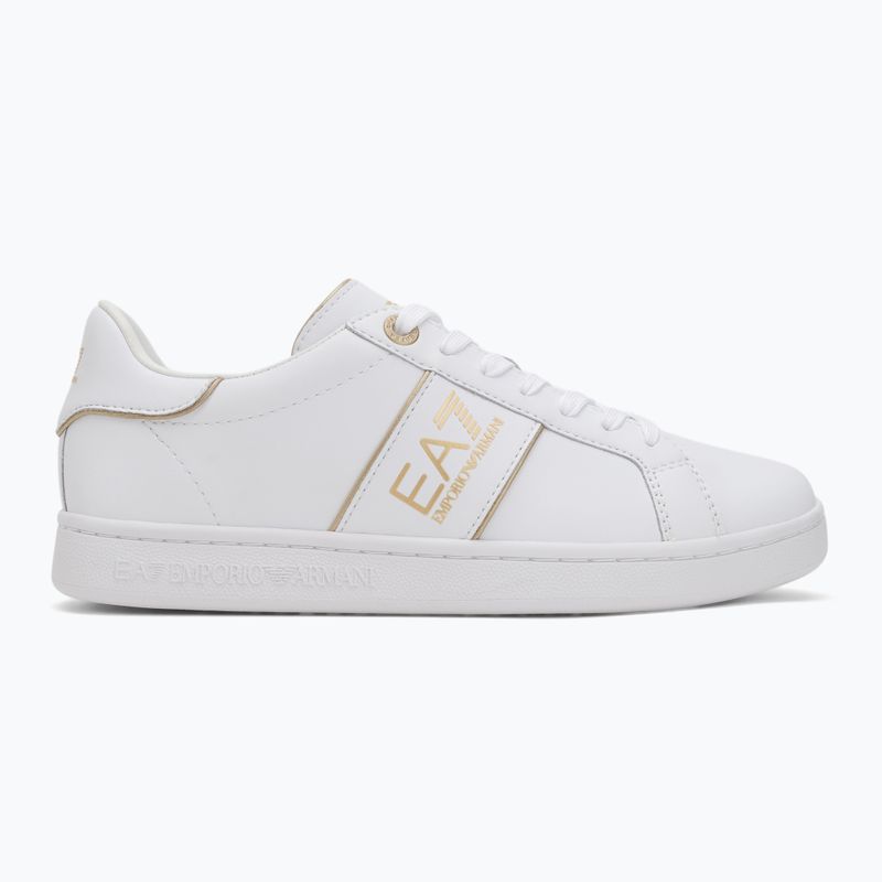 EA7 Emporio Armani Classic Logo full wht/gold detail shoes 2