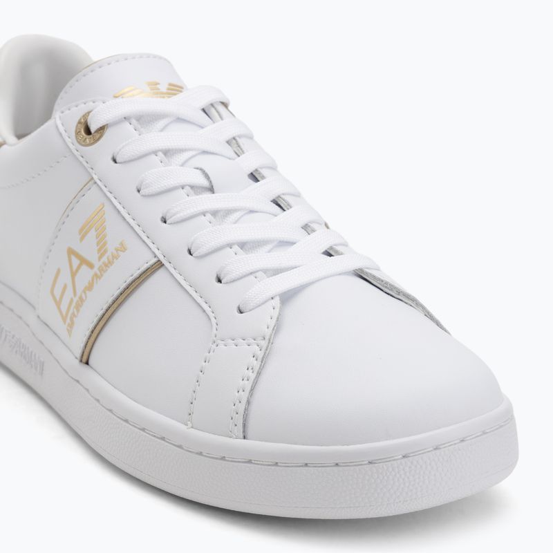 EA7 Emporio Armani Classic Logo full wht/gold detail shoes 7