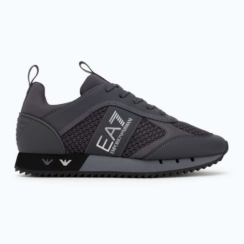 EA7 Emporio Armani Black & White Laces asphalt grey/silv.g7 shoes 2