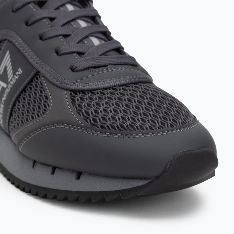 EA7 Emporio Armani Black & White Laces asphalt grey/silv.g7 shoes 7