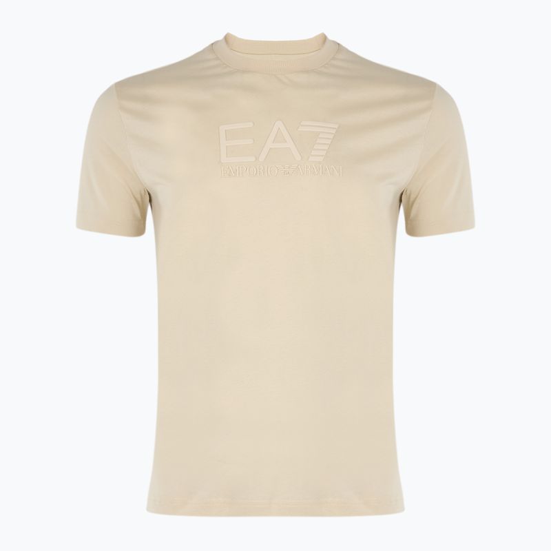 Men's EA7 Emporio Armani Visibility Cotton Crew almond milk T-shirt