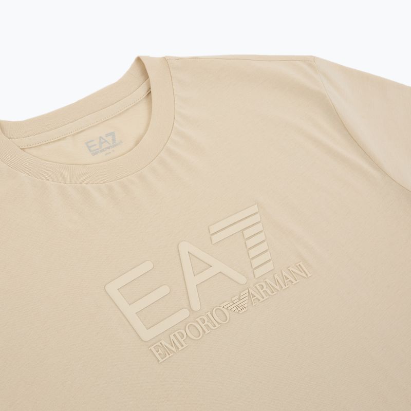 Men's EA7 Emporio Armani Visibility Cotton Crew almond milk T-shirt 3