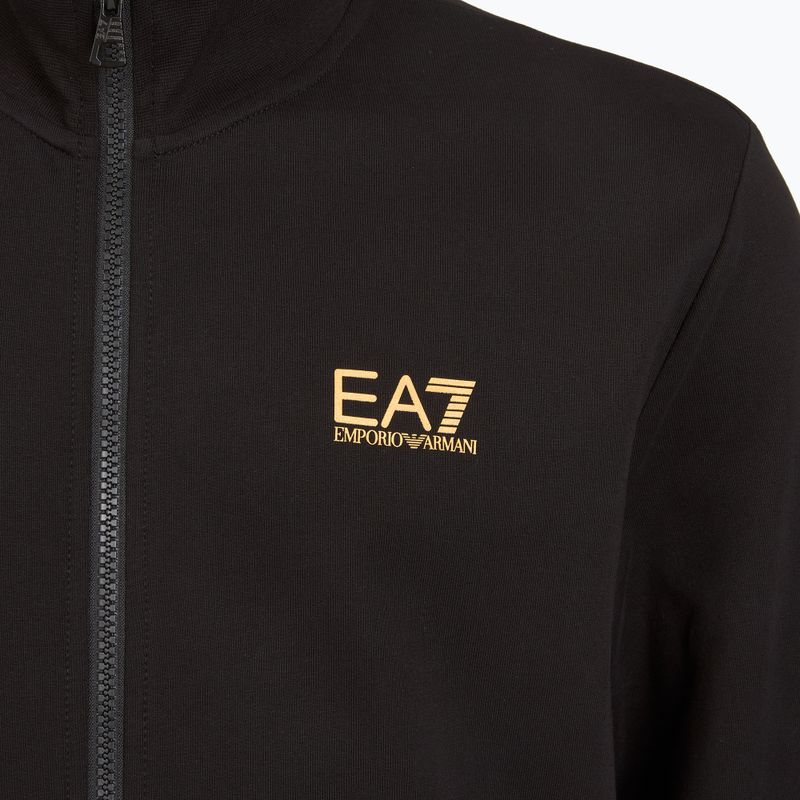 Men's EA7 Emporio Armani Train Core Identity Tracksuit FZ black/gold 5