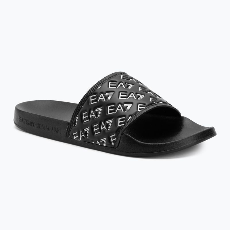 EA7 Emporio Armani Water Sports All Over flip-flops full black / white