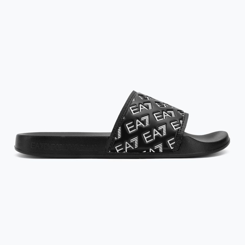 EA7 Emporio Armani Water Sports All Over flip-flops full black / white 2