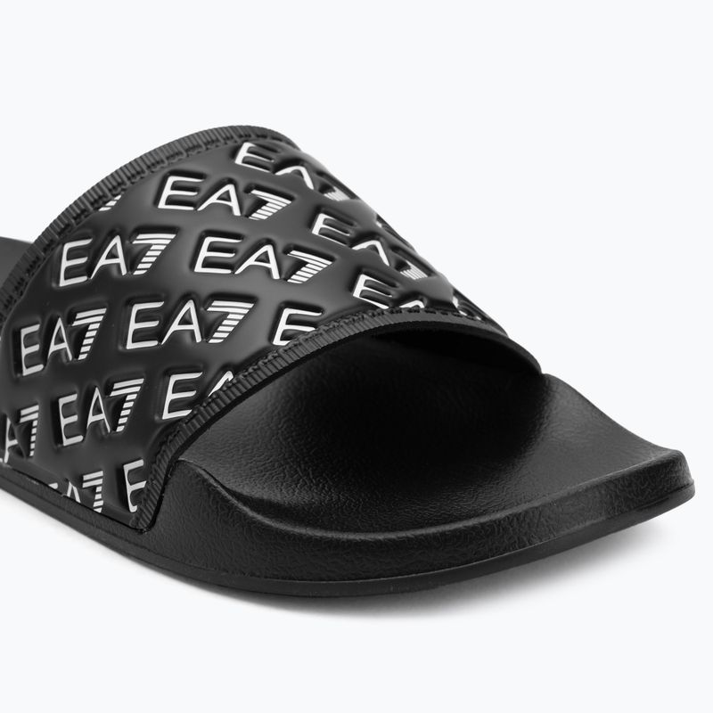 EA7 Emporio Armani Water Sports All Over flip-flops full black / white 7
