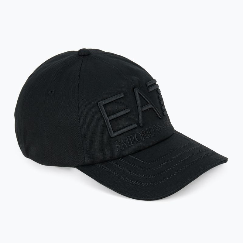 EA7 Emporio Armani Train Logo Series Embroidered baseball cap black