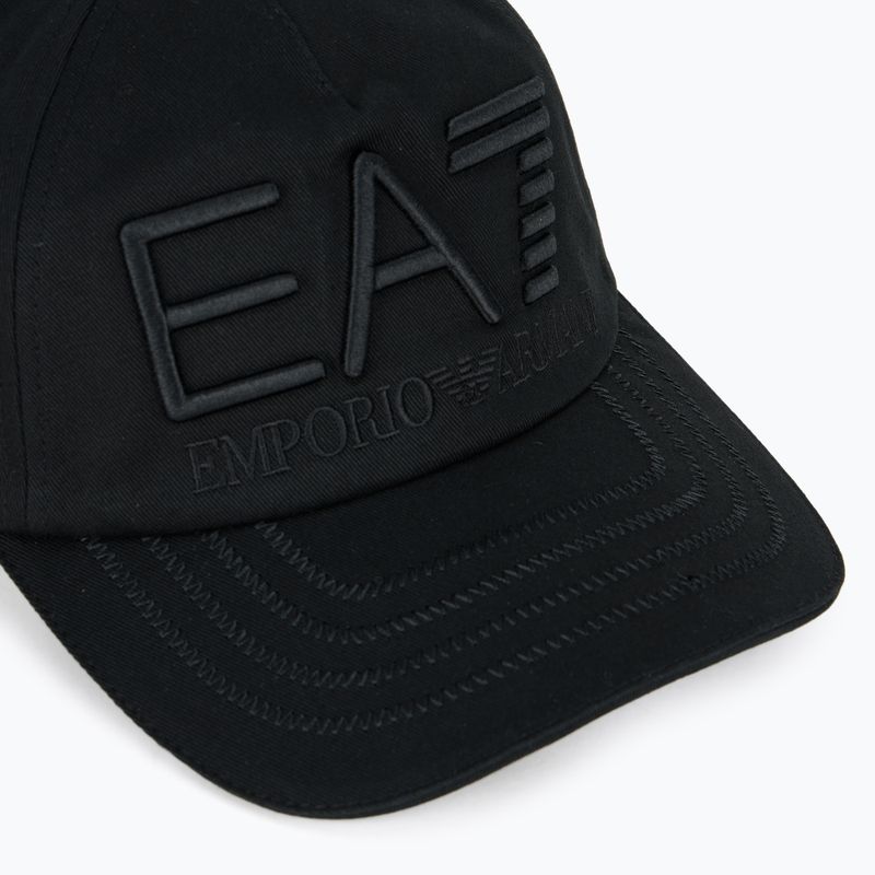 EA7 Emporio Armani Train Logo Series Embroidered baseball cap black 3
