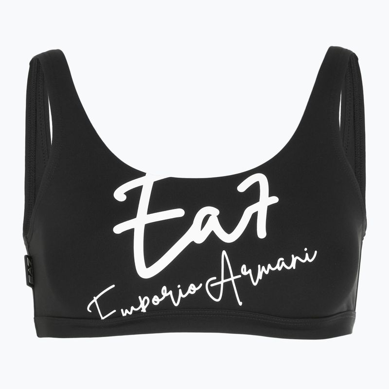 Women's two-piece swimsuit EA7 Emporio Armani Maxi Logo Bikini Top black 3