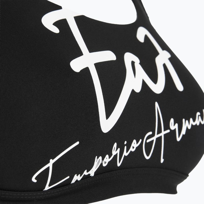 Women's two-piece swimsuit EA7 Emporio Armani Maxi Logo Bikini Top black 5