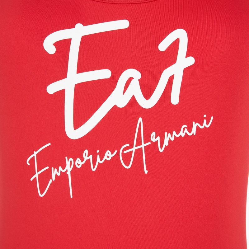 Women's one-piece swimsuit EA7 Emporio Armani Maxi Logo One Piece racing red 3
