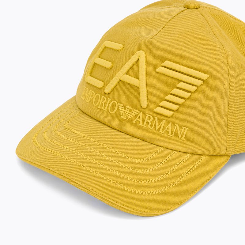 EA7 Emporio Armani Train Logo Series Embroidered antique moss baseball cap 3