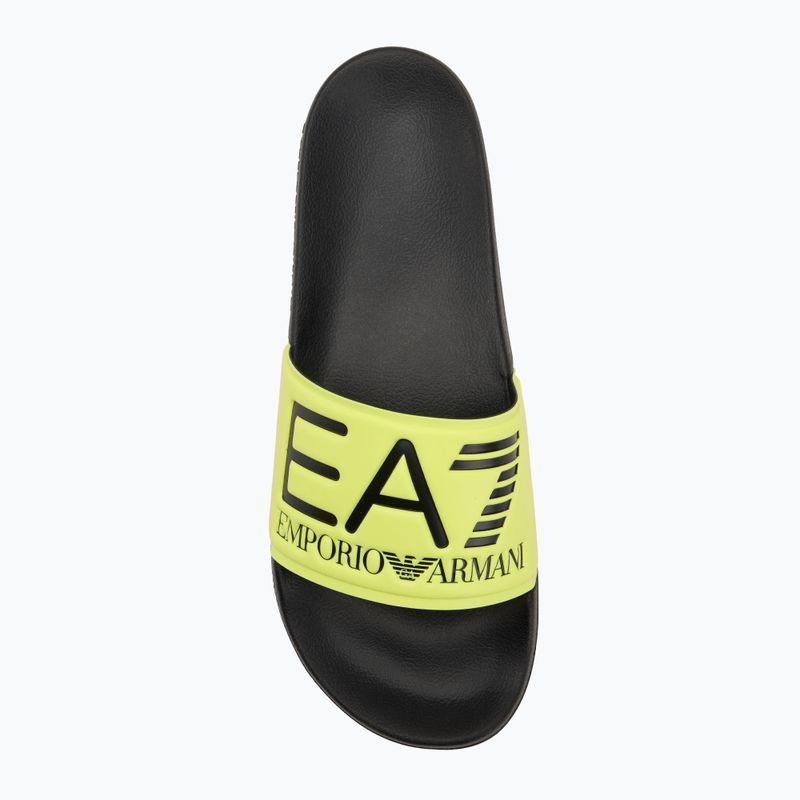 EA7 Emporio Armani Water Sports Visibility yellow flueo / black flip-flops 5