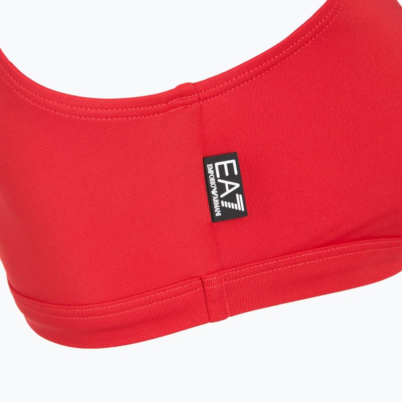 Women's two-piece swimsuit EA7 Emporio Armani Maxi Logo Bikini Top racing red 5