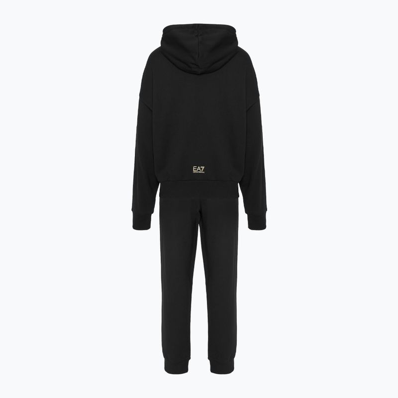 Women's EA7 Emporio Armani Train Visibility Tracksuit HO CH FZ black/gold 2