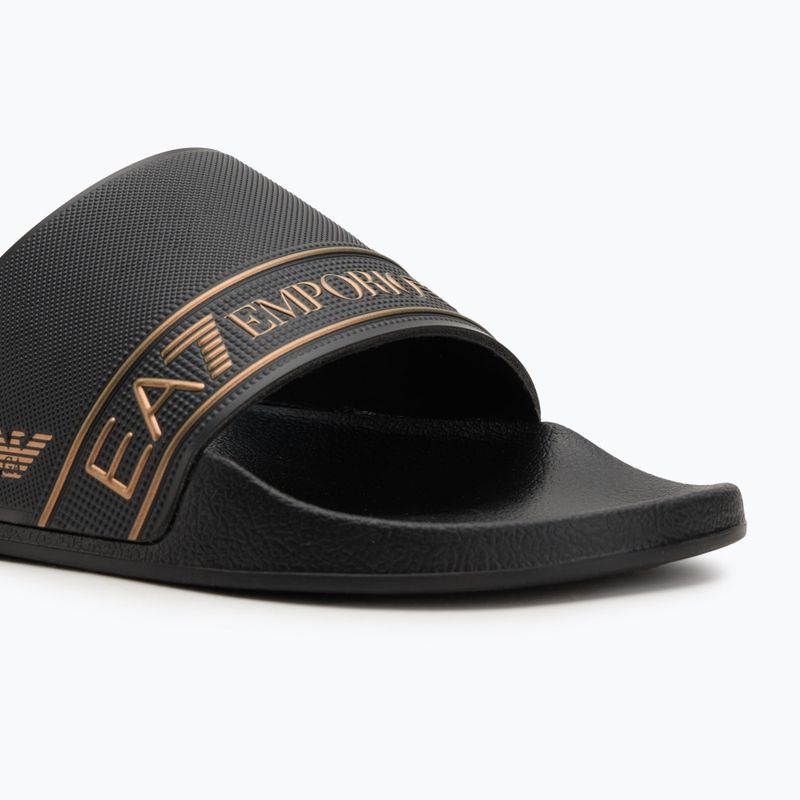 EA7 Emporio ArmaniWater Sports Tape flip-flops full black / gold 7