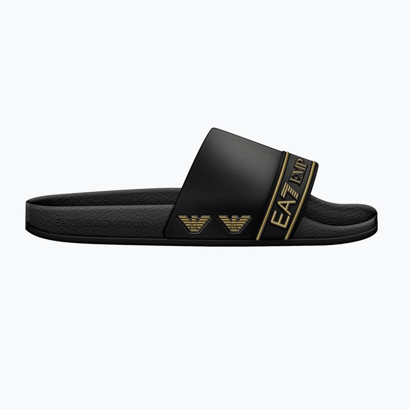 EA7 Emporio ArmaniWater Sports Tape flip-flops full black / gold 8