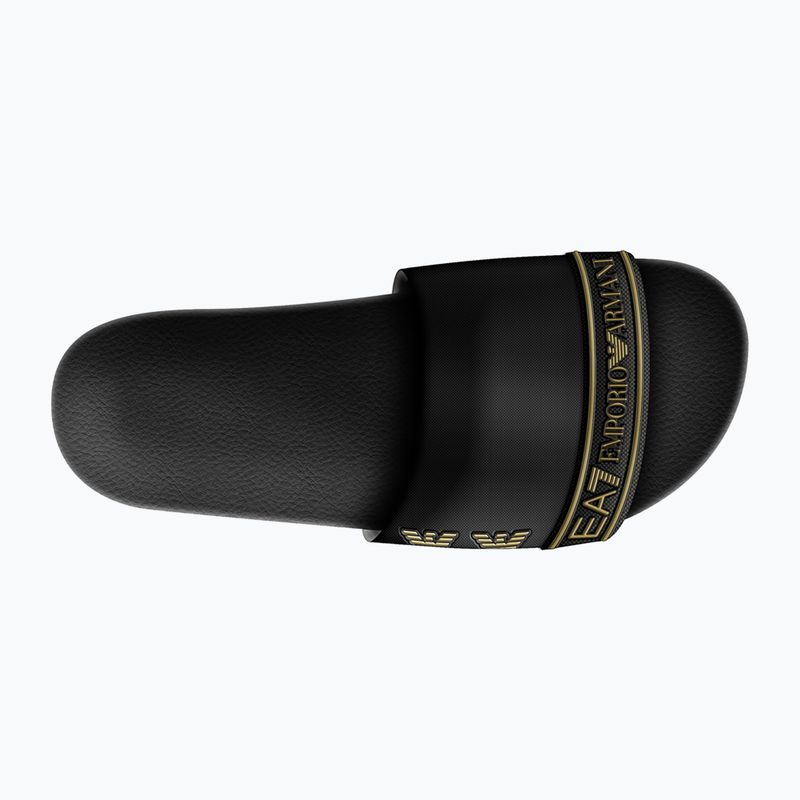 EA7 Emporio ArmaniWater Sports Tape flip-flops full black / gold 9