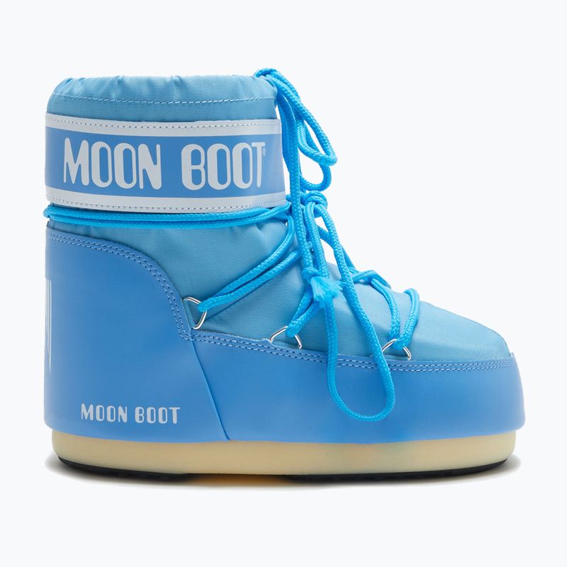 Women's Moon Boot Icon Low Nylon alaskan blue snow boots 8