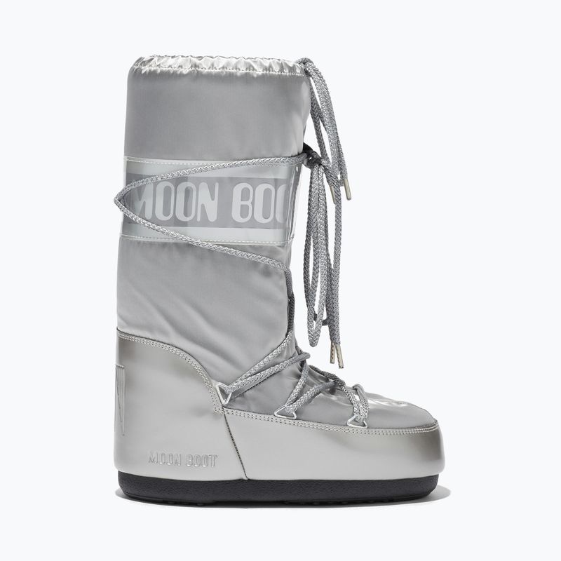 Moon Boot Icon Glance silver women's snow boots 8