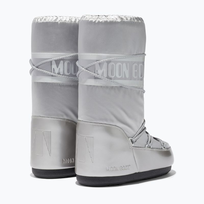 Moon Boot Icon Glance silver women's snow boots 10