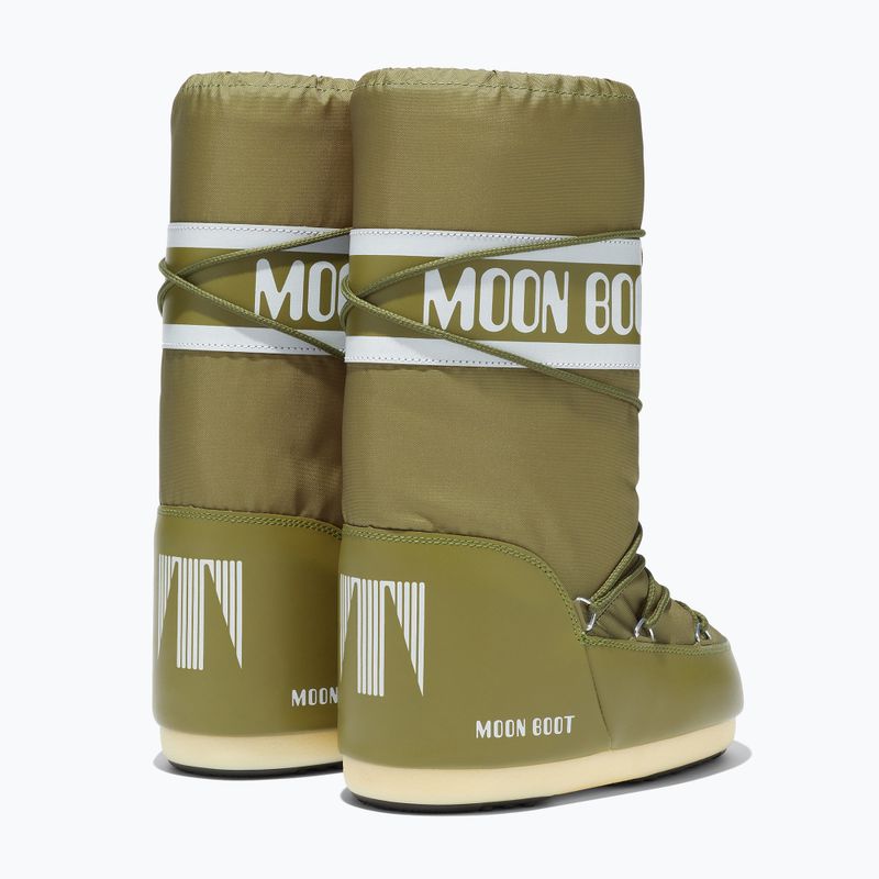 Women's Moon Boot Icon Nylon khaki snow boots 9
