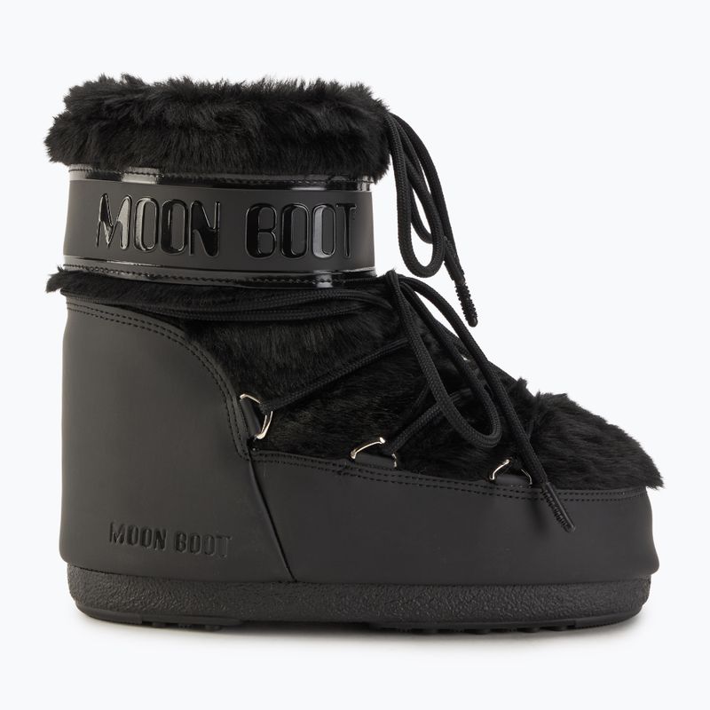 Women's snow boots Moon Boot Icon Low Faux Fur black 2
