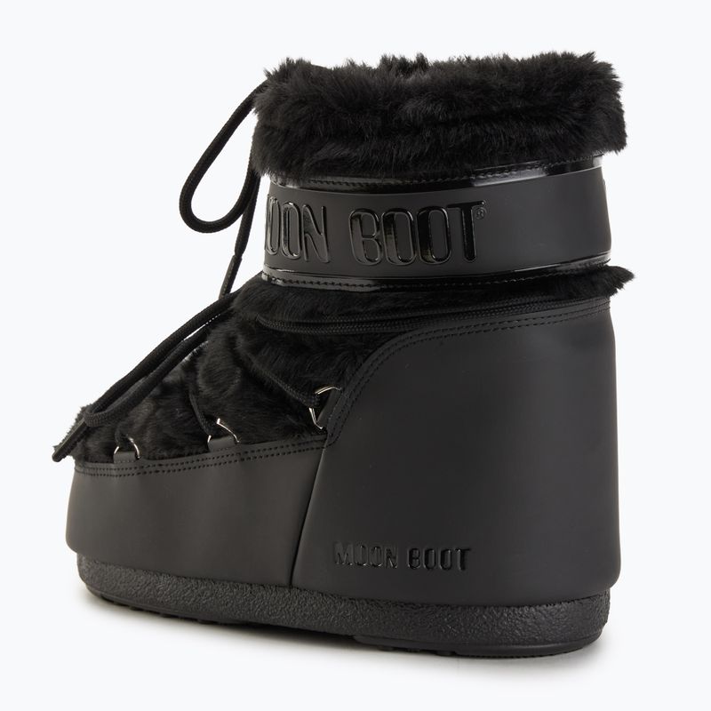 Women's snow boots Moon Boot Icon Low Faux Fur black 3