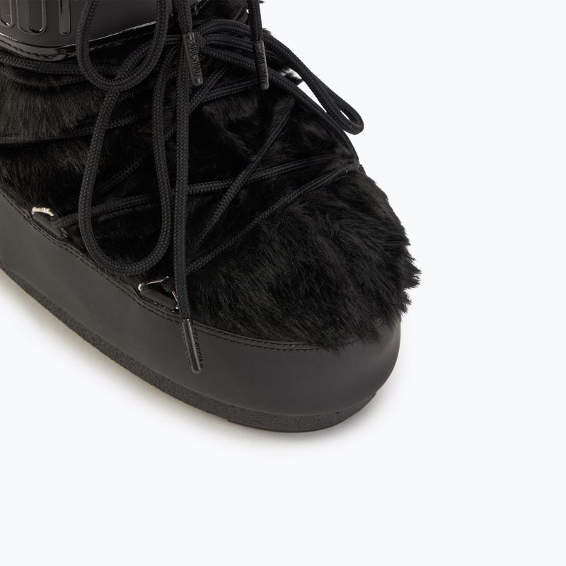 Women's snow boots Moon Boot Icon Low Faux Fur black 7