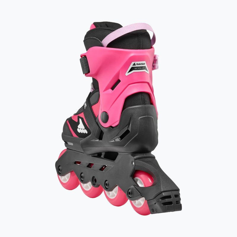 Children's roller skates with protectors Rollerblade Microblade Combo Jr black/pink 4