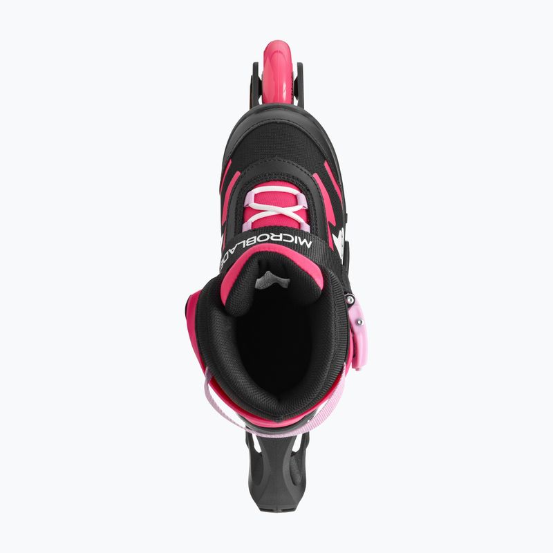 Children's roller skates with protectors Rollerblade Microblade Combo Jr black/pink 5