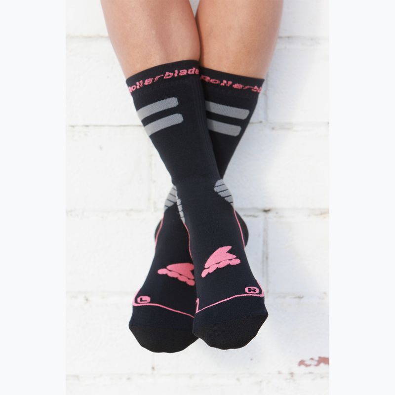 Socks Rollerblade High Performance black/coral 3