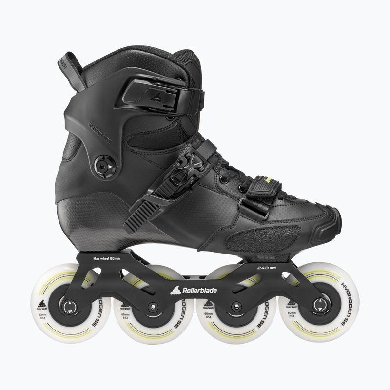 Men's inline skates Rollerblade Crossfire LX black/lime 2