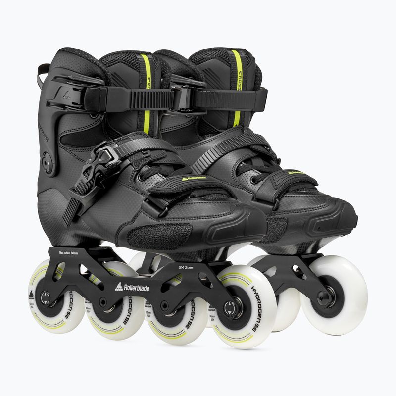 Men's inline skates Rollerblade Crossfire LX black/lime 4