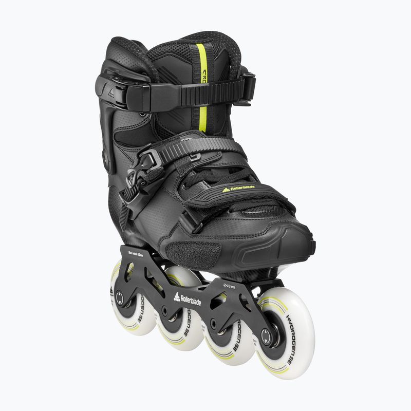 Men's inline skates Rollerblade Crossfire LX black/lime 5
