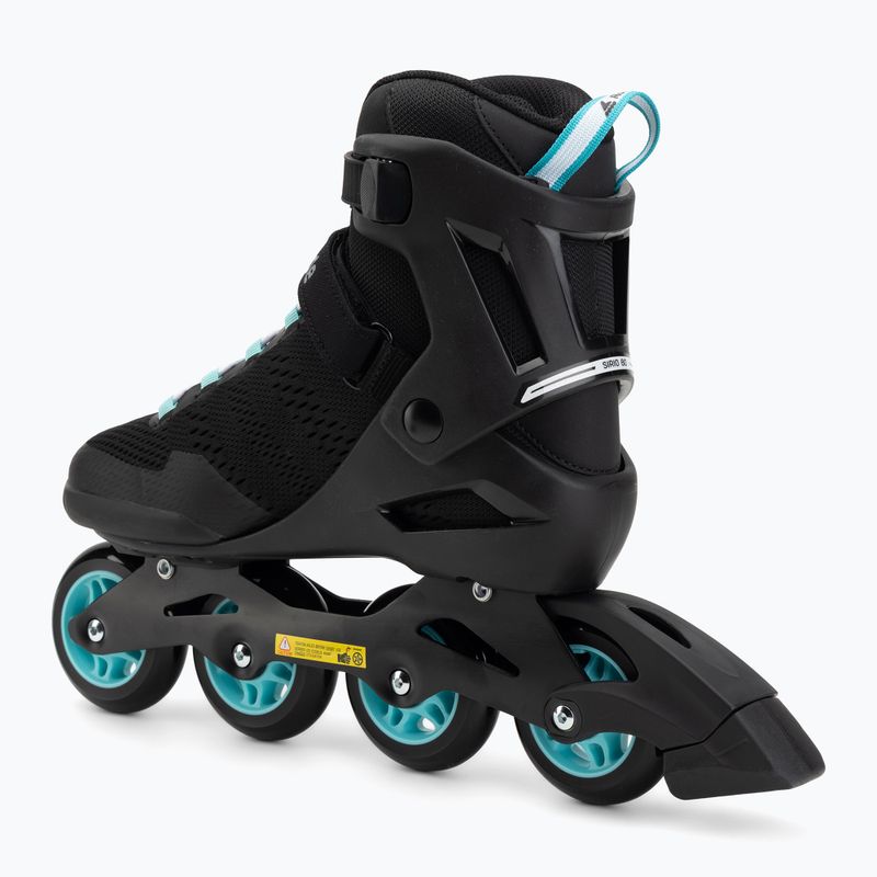 Women's inline skates Rollerblade Sirio 80 W black/teal blue 3