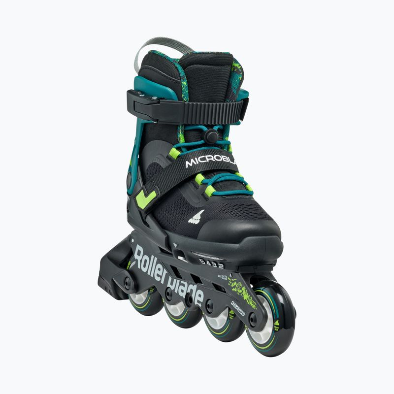 Rollerblade Microblade XT Jr children's roller skates black/petrol green 5