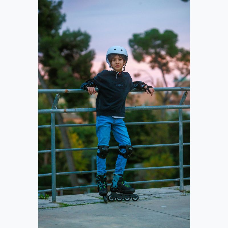 Rollerblade Microblade XT Jr children's roller skates black/petrol green 10