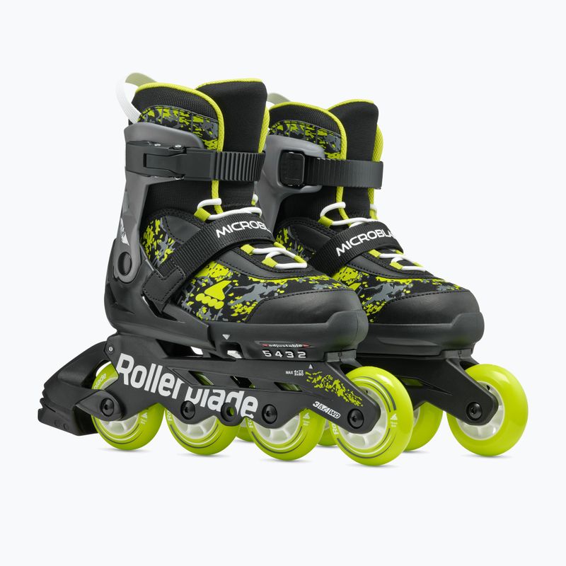 Children's rollerblades Rollerblade Microblade SL Jr black/lime 2