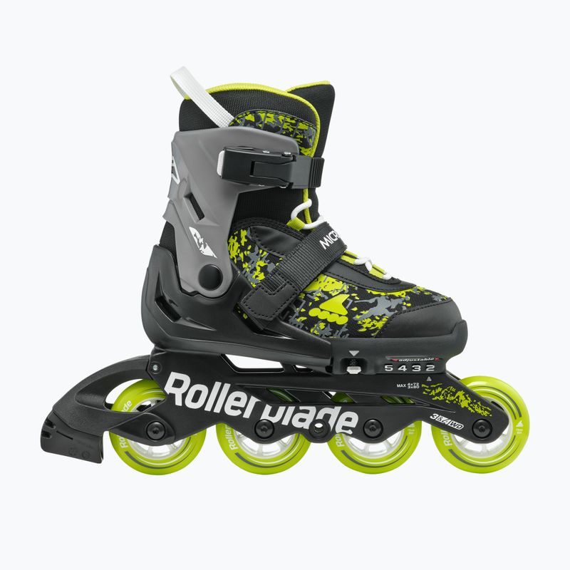 Children's rollerblades Rollerblade Microblade SL Jr black/lime 3
