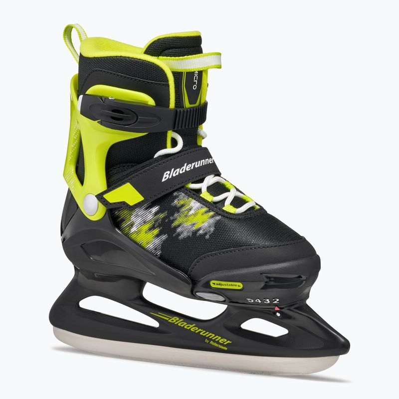 Children's skates Bladerunner Micro Ice black/lime 9