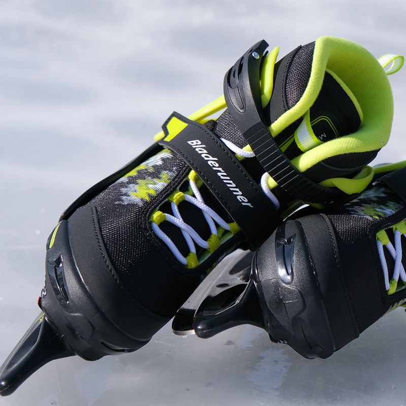 Children's skates Bladerunner Micro Ice black/lime 15