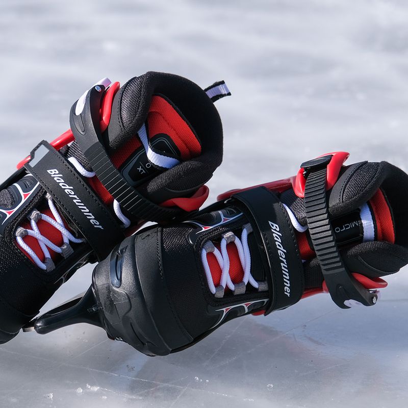 Children's skates Bladerunner Micro Xt Ice black/red 8